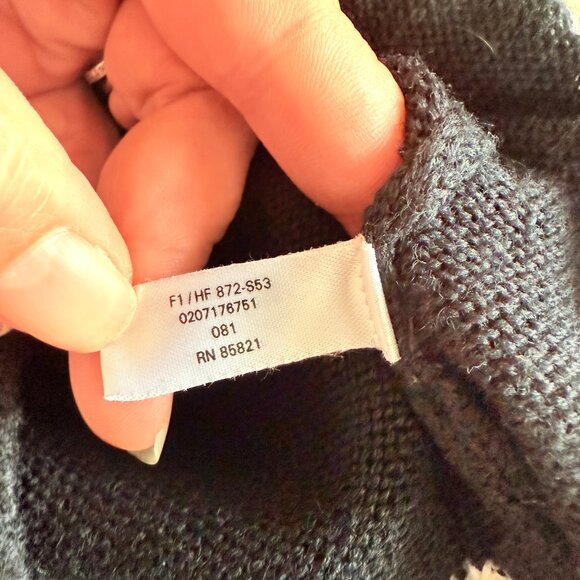 VTG Harolds Wool Black & White Striped Sleeveless Turtleneck Sweater Vest Size M - Picture 12 of 15